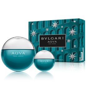 Bvlgari Aqva Pour Homme 2 Pcs Set: 3.4 Eau De Toilette Spray + 0.5 Eau De Toilette Spray