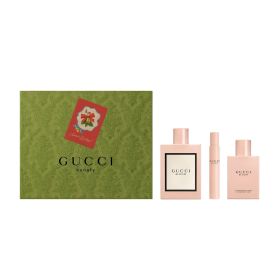 Gucci Bloom 3 Pcs Set For Women: 3.4 Eau De Parfum Spray + 3.3 Body Lotion + 0.34 Eau De Parfum Spray