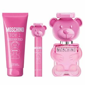 Moschino Toy 2 Bubble Gum 3 Pcs Set For Women: 3.4 Eau De Toilette Spray + 0.3 Eau De Toilette Spray + 3.4 Body Lotion