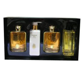 Tequila Gold 4 Pcs Set For Men: 3.3 Eau De Parfum Spray + 3.3 After Shave + 5.7 Body Lotion + 5.7 Shower Gel