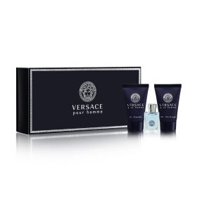 Versace Pour Homme 3 Pcs Set: 0.17 Eau De Toilette + 0.8 Shampoo + 0.8 After Shave Balm