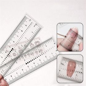 Nail Transparent Soft Ruler Wearing Tips Nail Tips Size Measurement Nail Drill Nail Tips Size Measurement Tool Nail Ruler