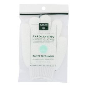 Earth Therapeutics Hydro Gloves - Exfoliating - White - 1 Pair