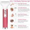 5 In 1 Lady Electric Razor Painless Hair Removal Eyebrow Nose Cordless Shaver Set Rechargeable Hair Exfoliation For Bikini Line Arm Leg