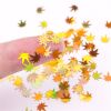 1Box Nail Art Decoration Maple Leaf Design Nail Sequin DIY Decoration Accessory