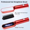 Negative Ionic Hair Straightener Comb Hair Straightener Comb And Curler 2 In 1 Anti Scald With LED Screen