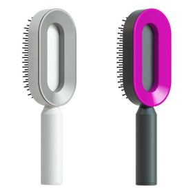 Self Cleaning Hair Brush For Women One-key Cleaning Hair Loss Airbag Massage Scalp Comb Anti-Static Hairbrush (Option: Set P)