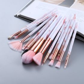 15 Marbled Design Makeup Brushes Set (Option: Pink-Q15pcs)