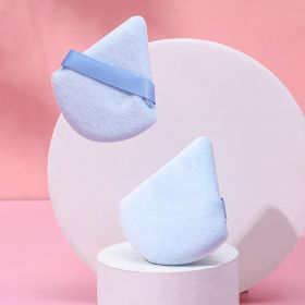 Puff Suede Dry Powder Puff Fan Loose Powder Puff Makeup Sponge (Option: Opp2-Blue)