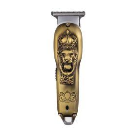 Electric Oil Head Gradual Hairdresser (Option: Gold-14x4x3cm-USB)