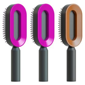 Self Cleaning Hair Brush For Women One-key Cleaning Hair Loss Airbag Massage Scalp Comb Anti-Static Hairbrush (Option: Set Y)