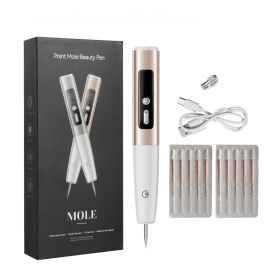 Skin Tag Remover 15 Level Laser Plasma Pen Freckle Mole Warts Removal Lcd Nevus Tattoo Black Spots Remover Blemish Removal (Color: Gold)