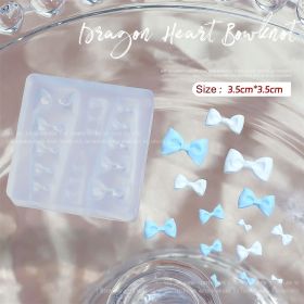 Nail Mold Heart-Shaped Butterfly Charms Diamond DIY Sailor Moon Silicone Three-Dimensional Relief Decoration Carving Flowers Tool (Kinds: 1)