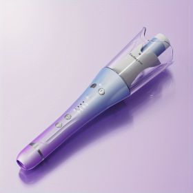 Automatic Curling Stick Negative Ion Perm Big Wave Big Curly Bangs Small Splint Hair Curler Portable Curling Rotating Wand (Color: Gradient Purple)