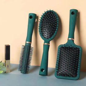 Detangle Hair Brushes Massage Paddle Hair Combs with Cushion Vent/Round Brush for Straight Curly Thick Hair (Style: Vent Brush)