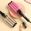 3 Barrel Curling Iron Wand Hair Styling Tool, Curling Iron Wand, Durable, For All Hair Types For Home Use For Beauty