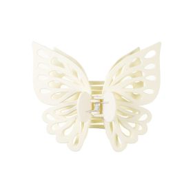 Large Butterfly Hair Claws For Women Claw Clips Headwear Hair Clips (Color: Beige)