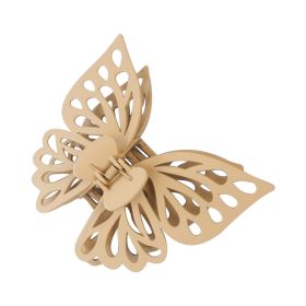 Large Butterfly Hair Claws For Women Claw Clips Headwear Hair Clips (Color: khaki)