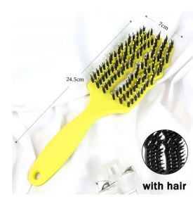 Nieuwe Haar Kam Detangling Hair Borstel Thuis Ontwarren Luizen Massage Kam Vrouwen Professionele Kapsalon (Color: Yellow)