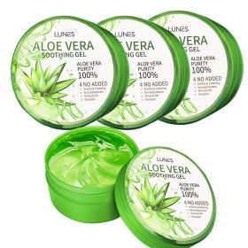 Made In Korea ALOE VERA SOOTHING & MOISTURE GEL 100% Pure 300ml (10.58oz ) Skin Moisturizing (Pack: 4packs)