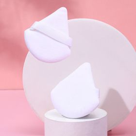 Puff Suede Dry Powder Puff Fan Loose Powder Puff Makeup Sponge (Option: Opp2-White)