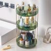 360° Rotating Makeup Organizer - DIY Adjustable Carousel Spinning Holder Rack - Large Capacity Cosmetic Storage Box