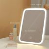 Portable LED Makeup Mirror with Touch Screen Dimming and 3 Levels of Light - Perfect for Travel and Gifting